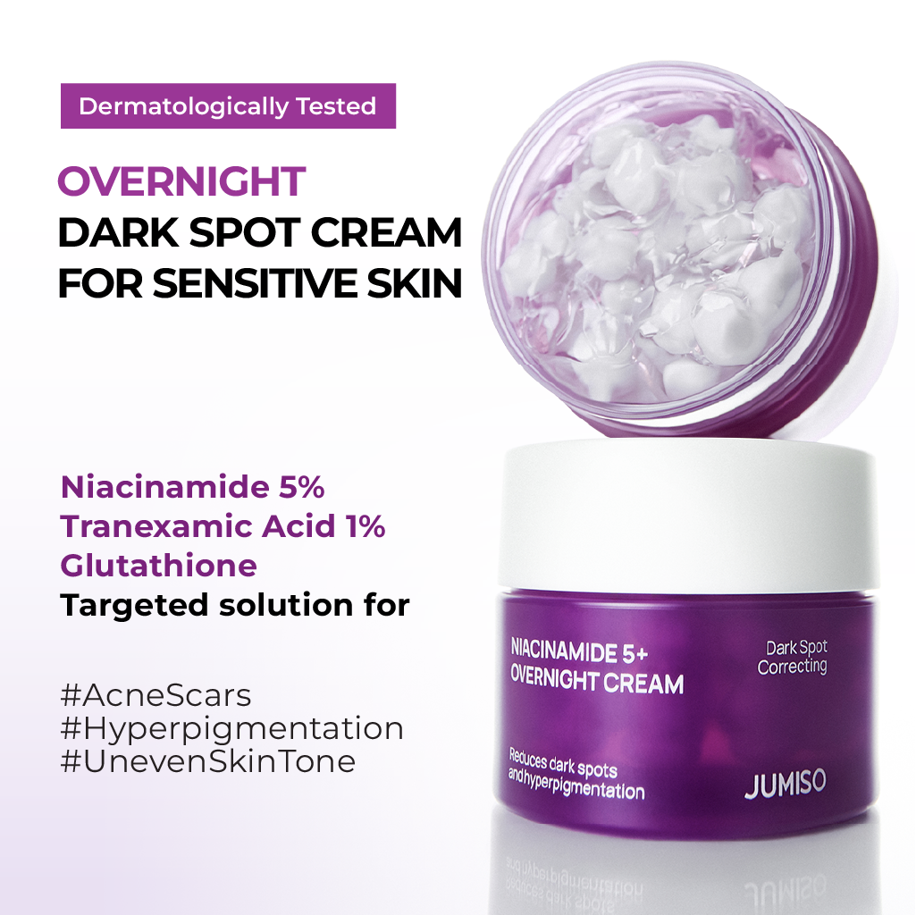 JUMISO NIACINAMIDE 5+ OVERNIGHT CREAM (DARK SPOT CORRECTING - REDUCES DARK SPOTS AND HYPERPIGMENTATION) - 50ML