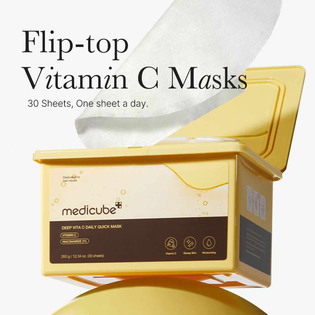 MEDICUBE DEEP VITA C DAILY QUICK MASK (VITAMIN C | NIACINAMIDE 2% - GLOWY SKIN & MOISTURIZING) - 350G