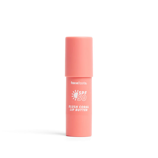 FACE FACTS SPF 50 TINTED LIP BUTTER - BLUSH CORAL (MACADAMIA + SHEA BUTTER - VEGAN)