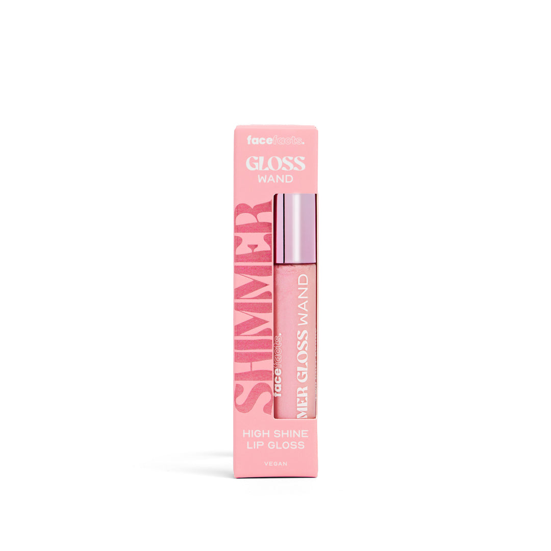 FACE FACTS SHIMMER GLOSS WAND - TWILIGHT BERRY (HYALURONIC ACID + MEADOWFOAM OIL - VEGAN) - 10ML