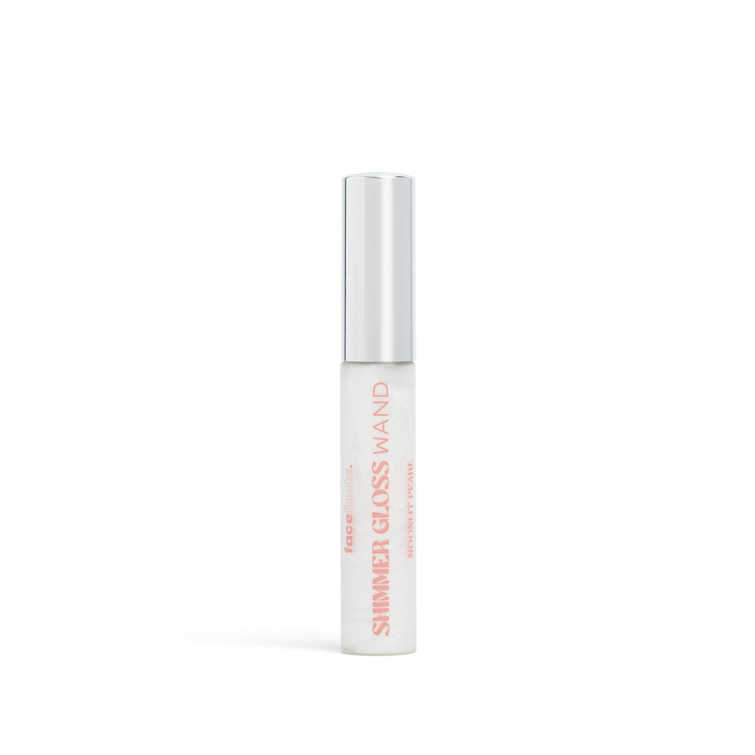 FACE FACTS SHIMMER GLOSS WAND - MOONLIT PEARL (HYALURONIC ACID + MEADOWFOAM OIL - VEGAN) - 10ML