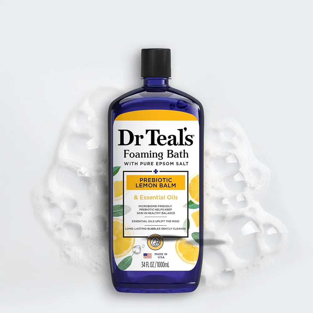 DR TEAL'S FOAMING BATH PREBIOTIC LEMON BALM 1000ML