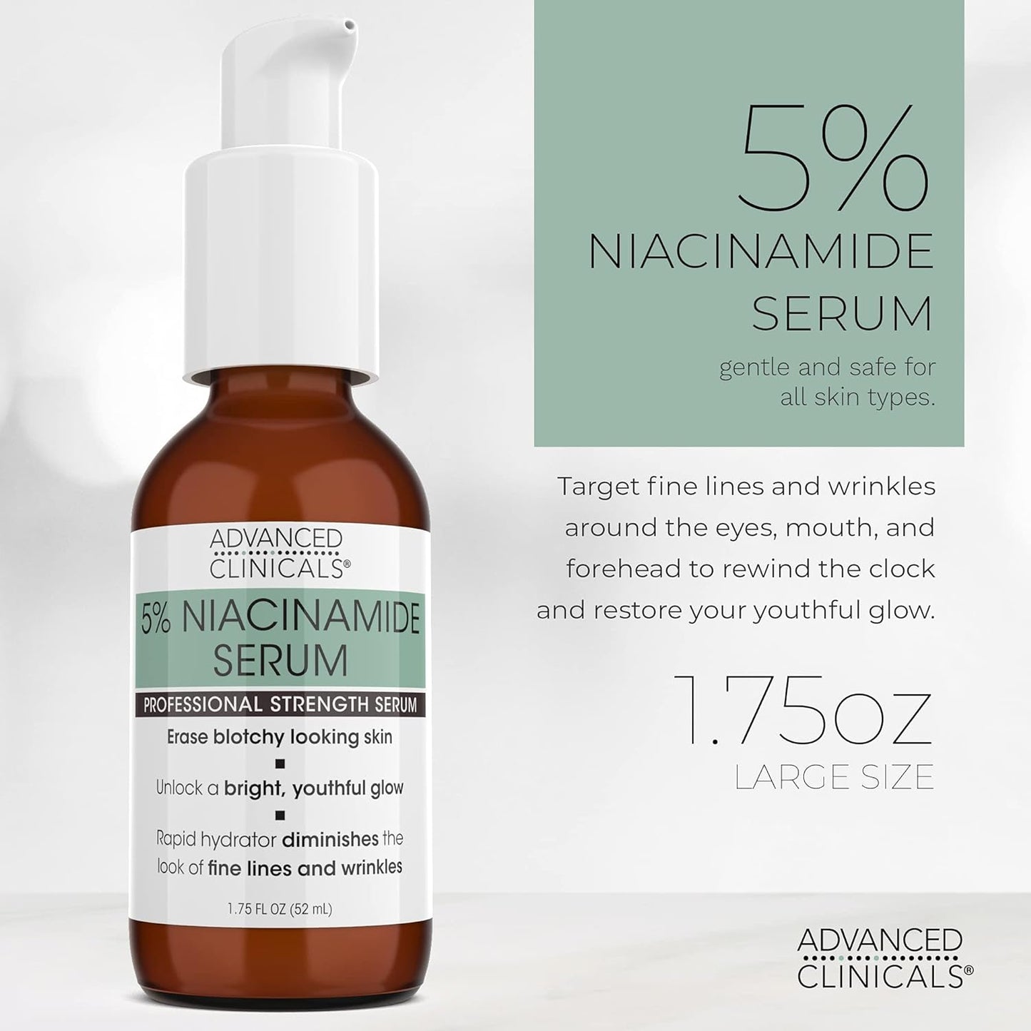 ADVANCED CLINICALS NIACINAMIDE SERUM- 52ML