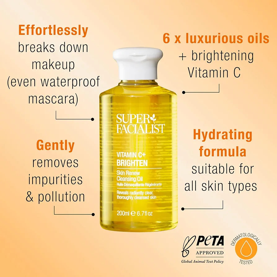 SUPER FACIALIST VITAMIN C+ BRIGHTEN CLEANSING OIL