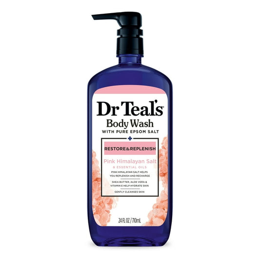 DR TEAL'S RESTORE AND REPLENISH PINK HIMALAYAN BUTTER BODY WASH 710ML