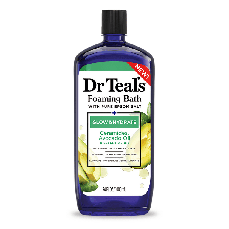 DR TEAL'S FOAMING BATH- CERAMIDES AVOCADO OIL - 1000ML