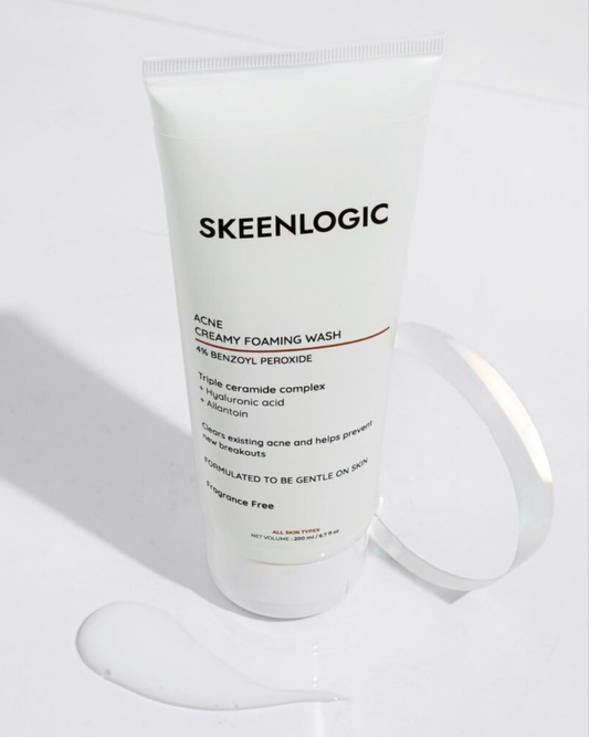 SKEENLOGIC ACNE CREAMY FOAMING WASH 4% BENZOYL PEROXIDE- 200ML