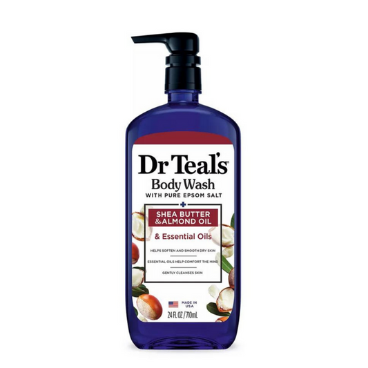 DR TEAL'S SHEA BUTTER AND ALMOND BODY WASH 710ML