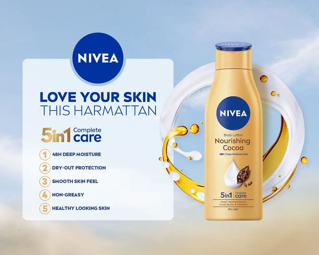 NIVEA NOURISHING COCOA 5 IN 1 DEEP MOISTURIZING LOTION