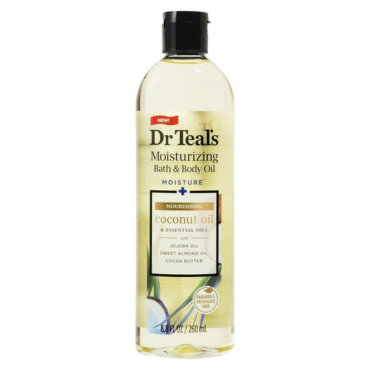 DR TEAL'S NOURISHING COCONUT MOISTURIZING BATH & BODY OIL 260ML