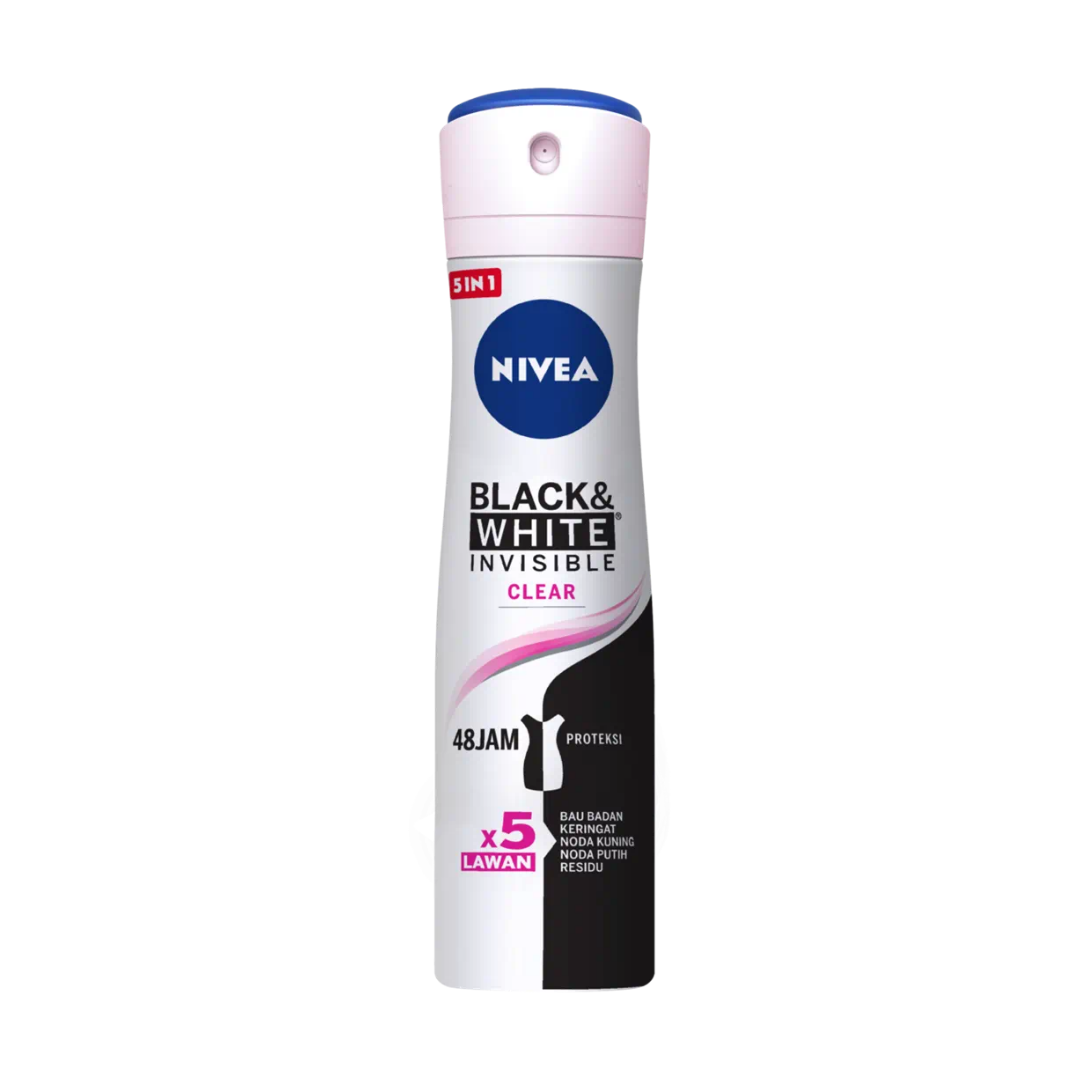 NIVEA BLACK & WHITE INVISIBLE CLEAR DEODORANT SPRAY