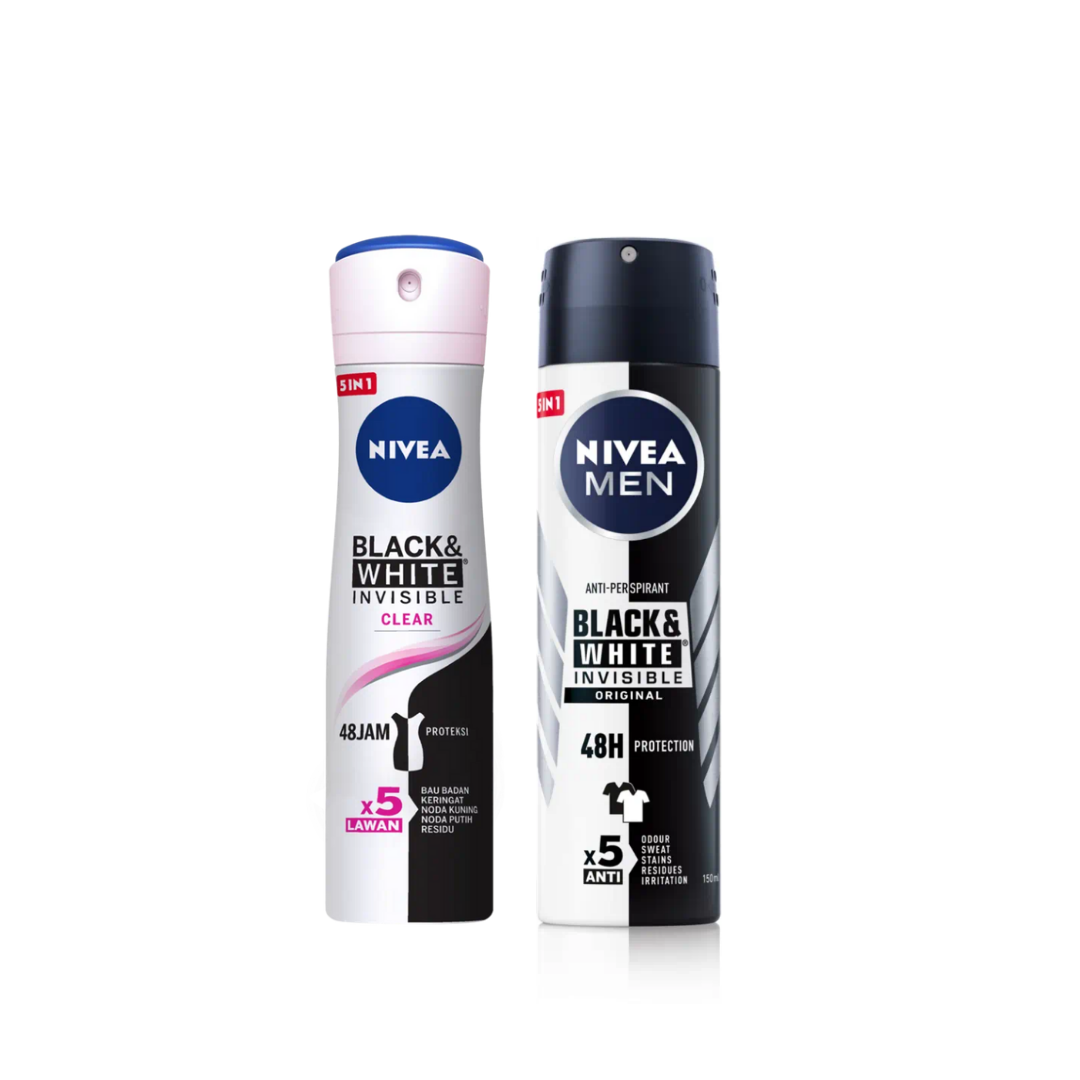 NIVEA BLACK & WHITE INVISIBLE CLEAR DEODORANT SPRAY