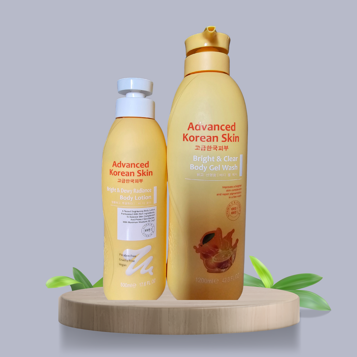 ADVANCED KOREAN SKIN BRIGHT AND CLEAR VIT C & VIT E BODY GEL WASH- 1200ML