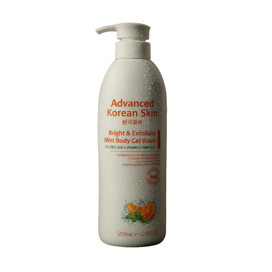 ADVANCED KOREAN SKIN BRIGHT AND EXFOLIATE MINT BODY GEL WASH- 1200ML