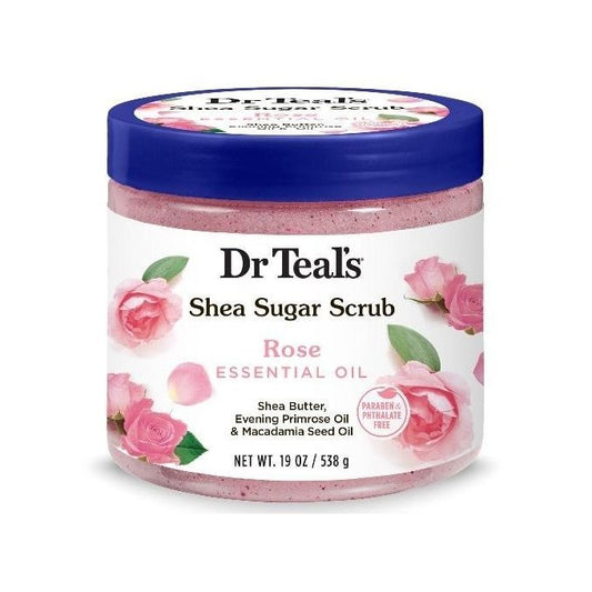 DR TEAL'S ROSE SHEA SUGAR SCRUB 538G