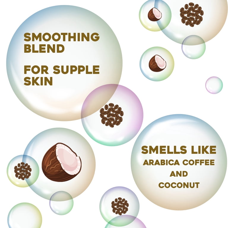 OGX SMOOTHING + COCONUT COFFEE BODY CREAM (INVIGORATING & MOISTURIZING BLEND) - 577ML