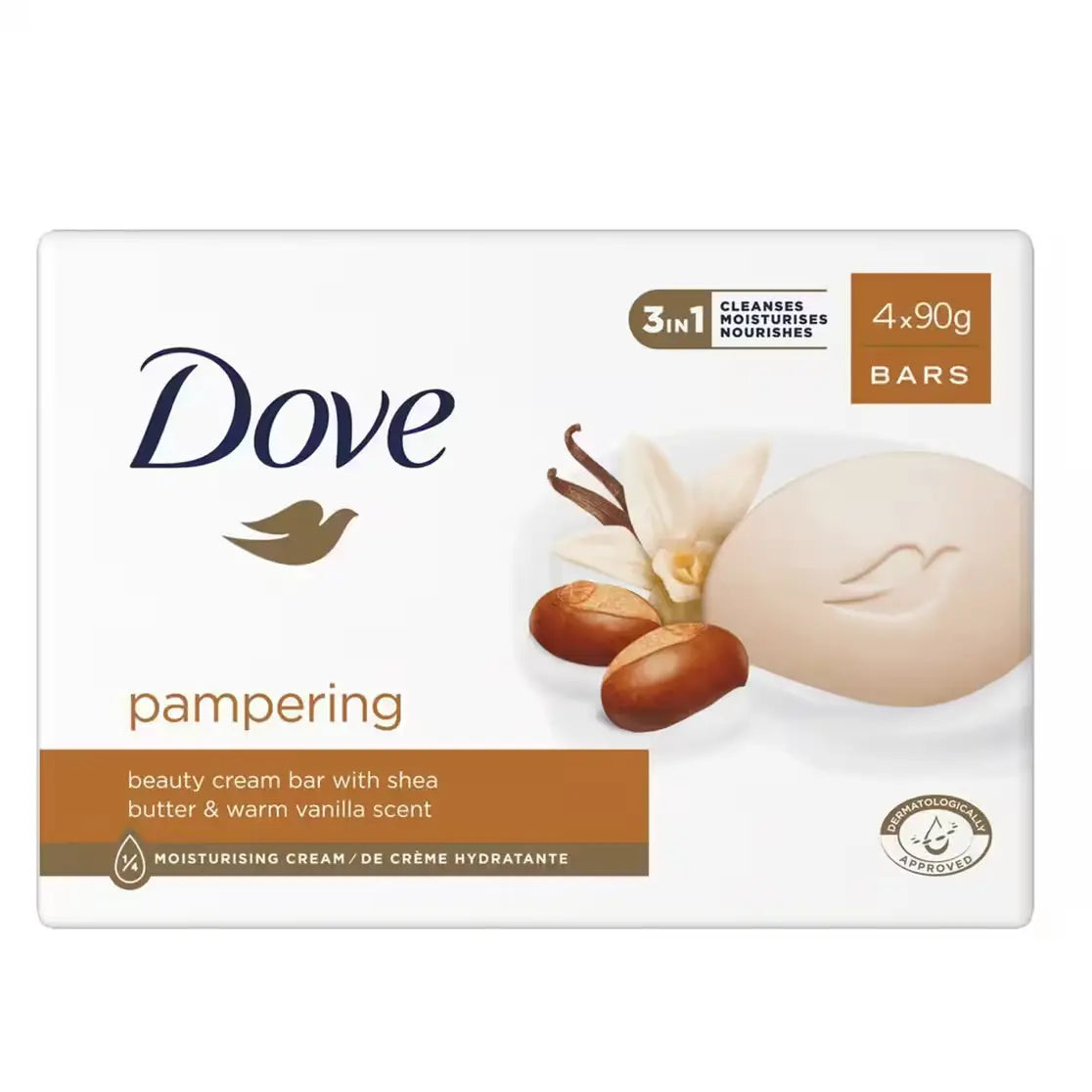 DOVE PAMPERING CREAM BODY BAR - Single Bar - SHEA BUTTER & WARM VANILLA