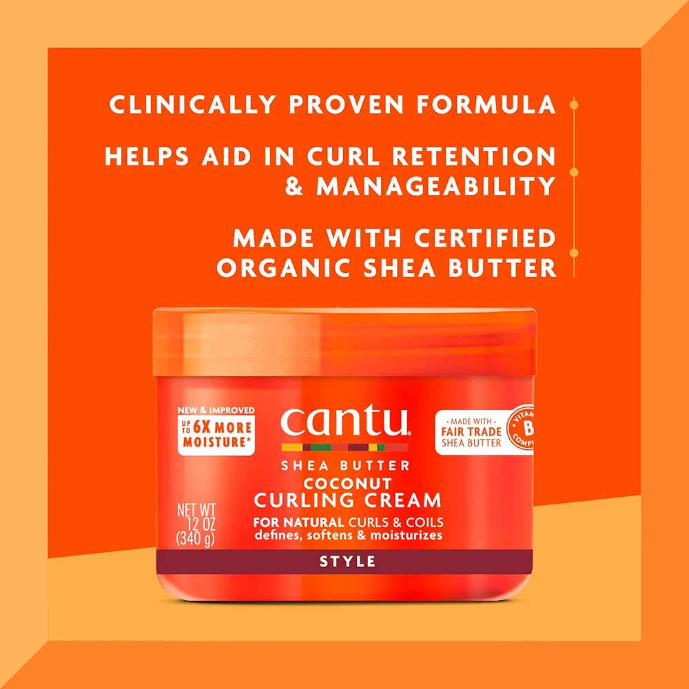CANTU NATURAL SHEA BUTTER COCONUT CURLING CREAM - 340ML