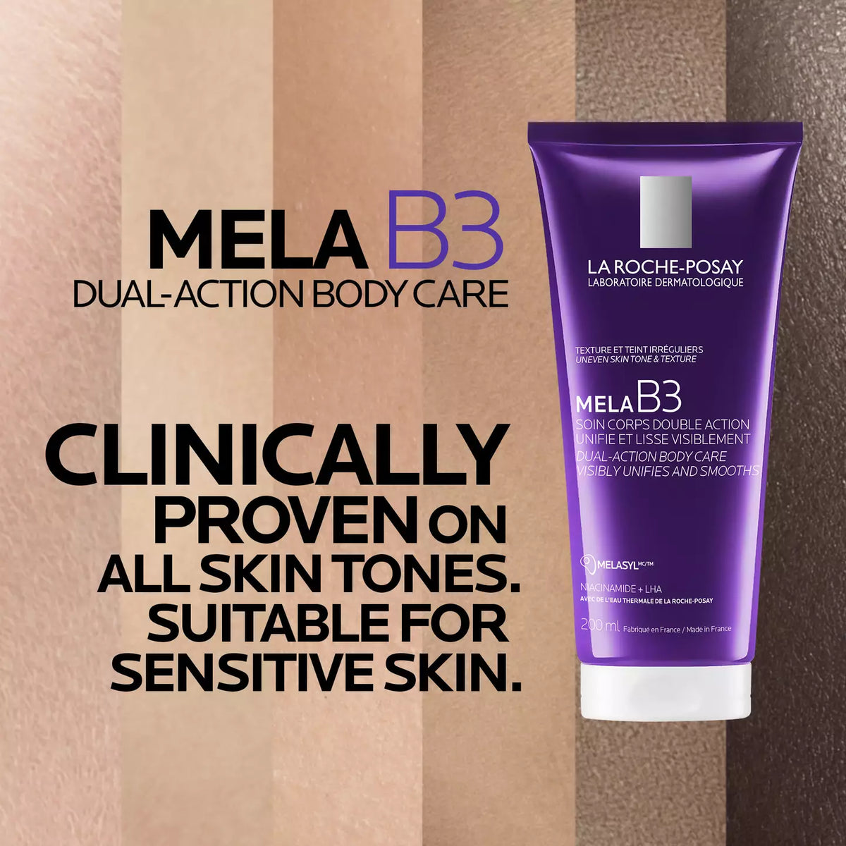 LA ROCHE-POSAY MELA B3 DUAL-ACTION BODY CARE (VISIBLY UNIFIES AND SMOOTHS) - 200ML