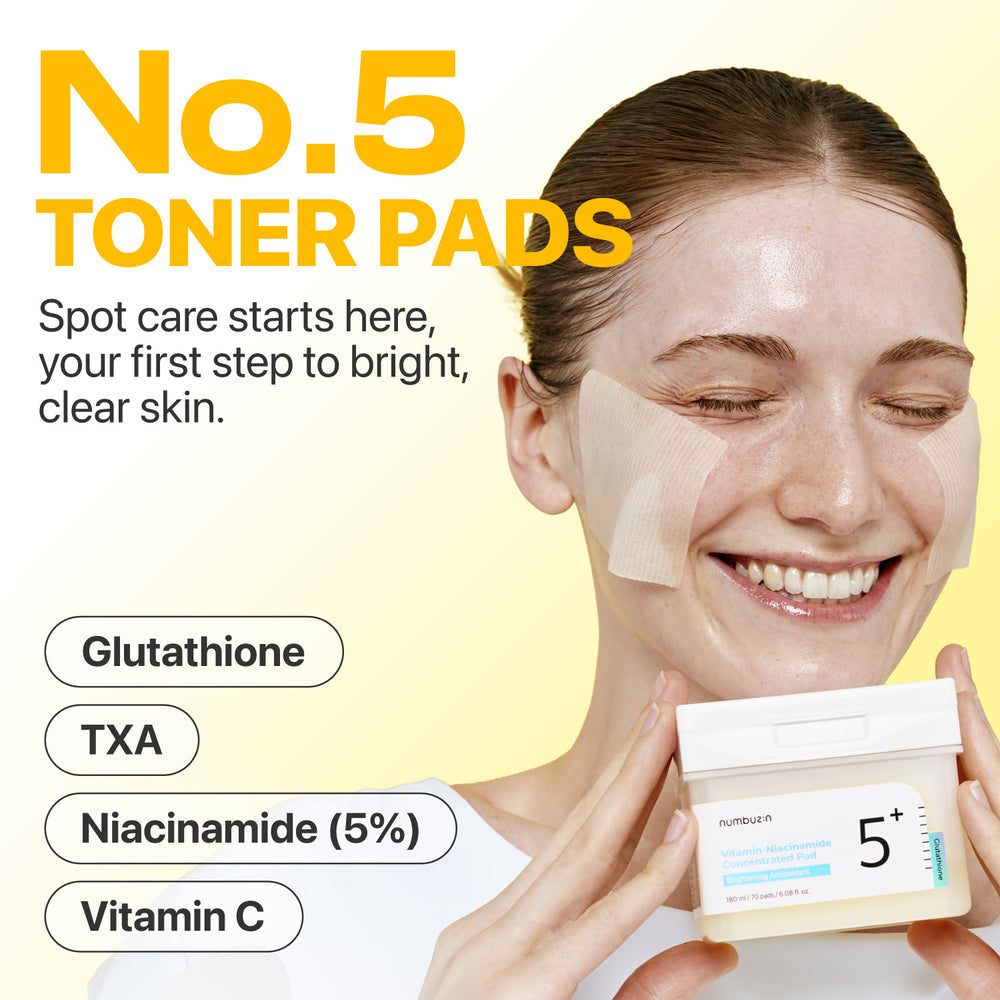 NUMBUZIN NO.5 GLUTATIUM VITAMIN-NIACINAMIDE CONCENTRATED TONER PADS