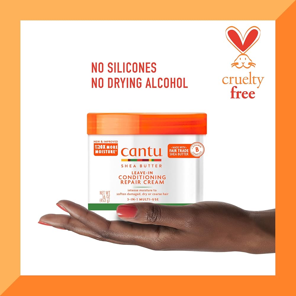 CANTU SHEA BUTTER LEAVE-IN CONDITIONER CONDITIONING REPAIR CREAM - 453g