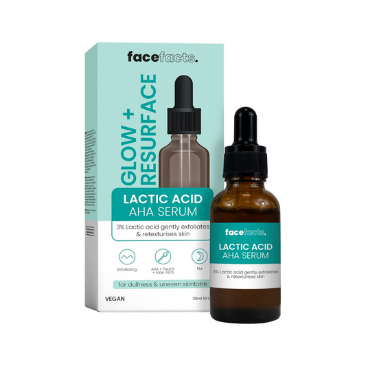 FACE FACTS GLOW + RESURFACE LACTIC ACID AHA SERUM