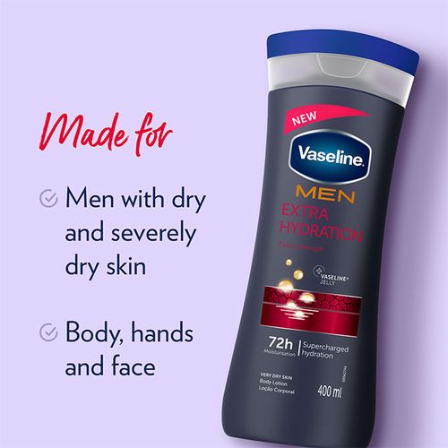 VASELINE MEN EXTRA HYDRATION EXTRA STRENGTH LOTION- 400ML
