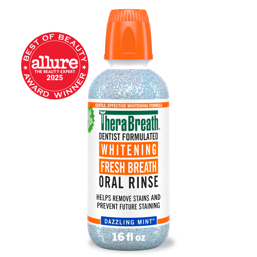 THERABREATH DENTIST FORMULATED WHITENING FRESH BREATH ORAL RINSE (DAZZLING MINT) - 473ML