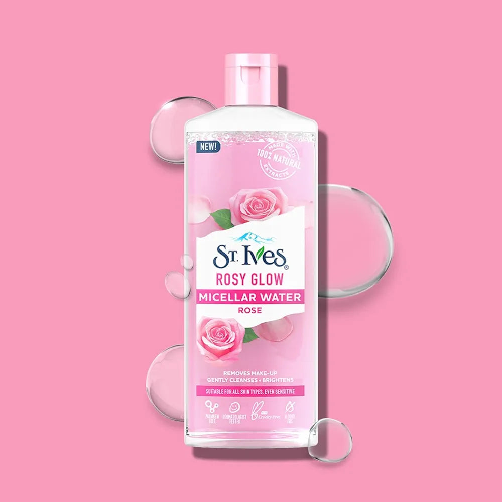 ST IVES ROSY GLOW MICELLAR WATER - ROSE - 400ML