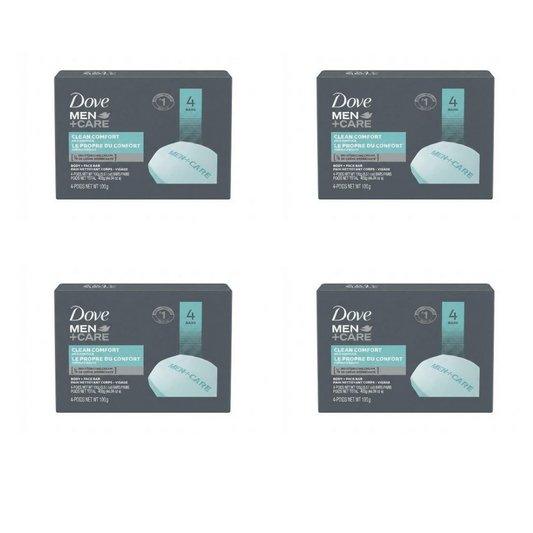 DOVE MEN +CARE CLEAN COMFORT BODY BAR (PACK OF 4)
