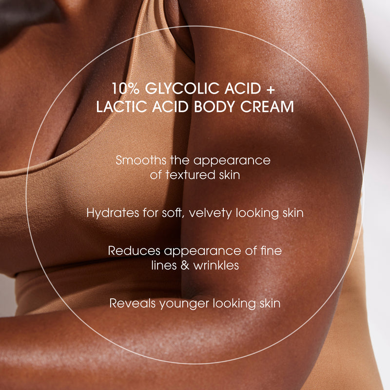 ADVANCED CLINICALS 10% GLYCOLIC ACID + LACTIC ACID BODY CREAM - 454g