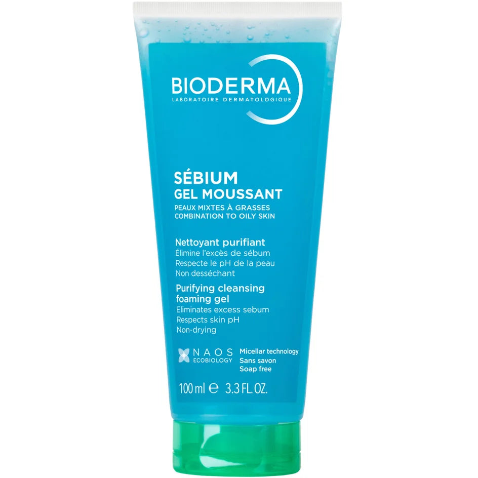 BIODERMA SEBIUM GEL MOUSSANT (purifying cleansing foaming gel cleanser) - 200ML