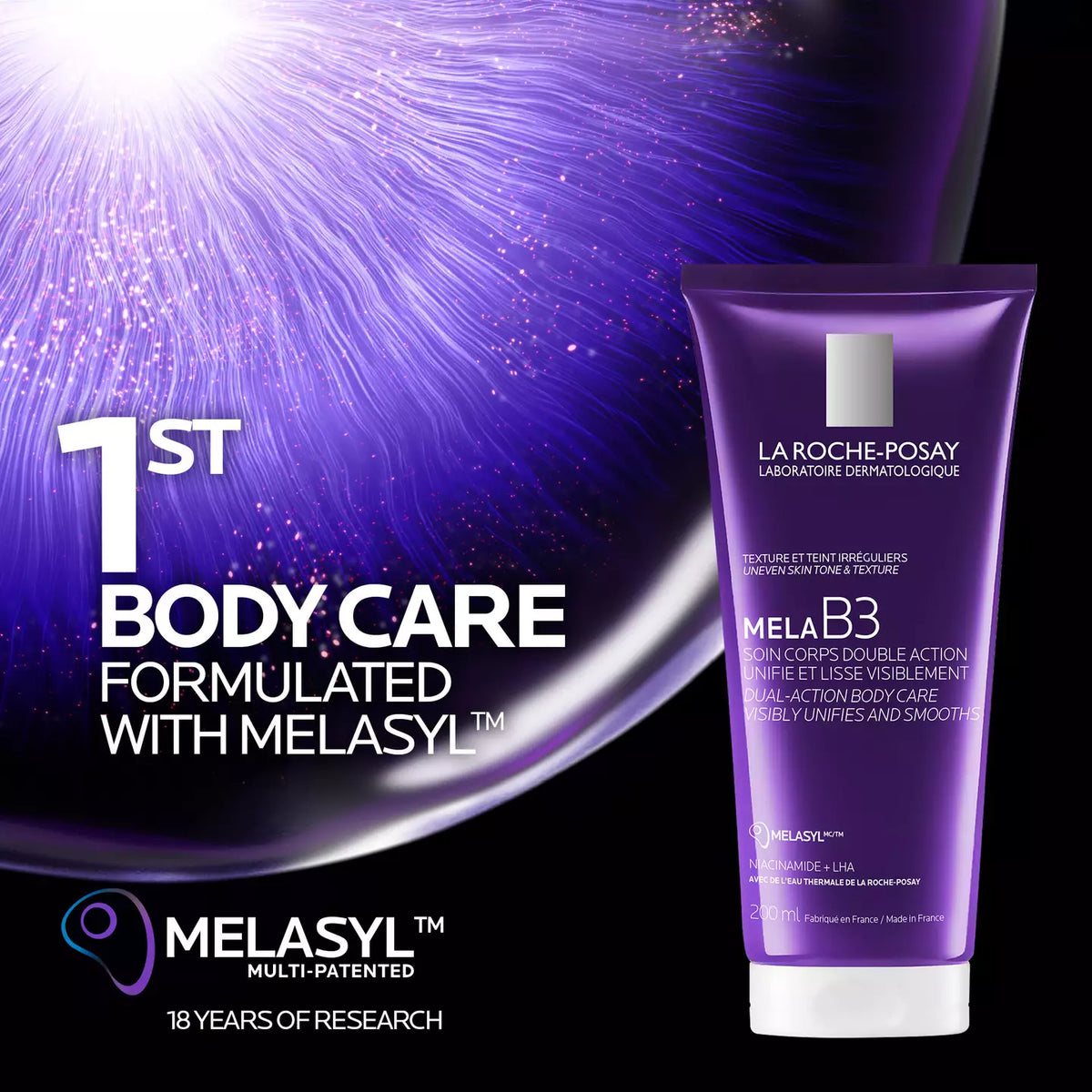 LA ROCHE-POSAY MELA B3 DUAL-ACTION BODY CARE (VISIBLY UNIFIES AND SMOOTHS) - 200ML