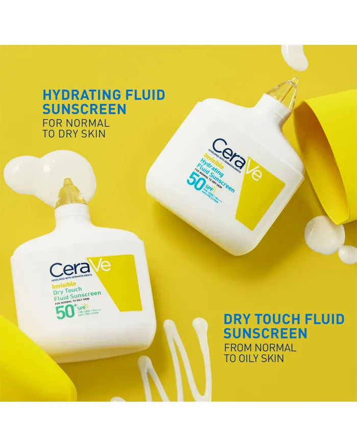 CERAVE INVISIBLE HYDRATING FLUID SUNSCREEN SPF 50+ (FOR NORMAL TO DRY SKIN) - 50ML