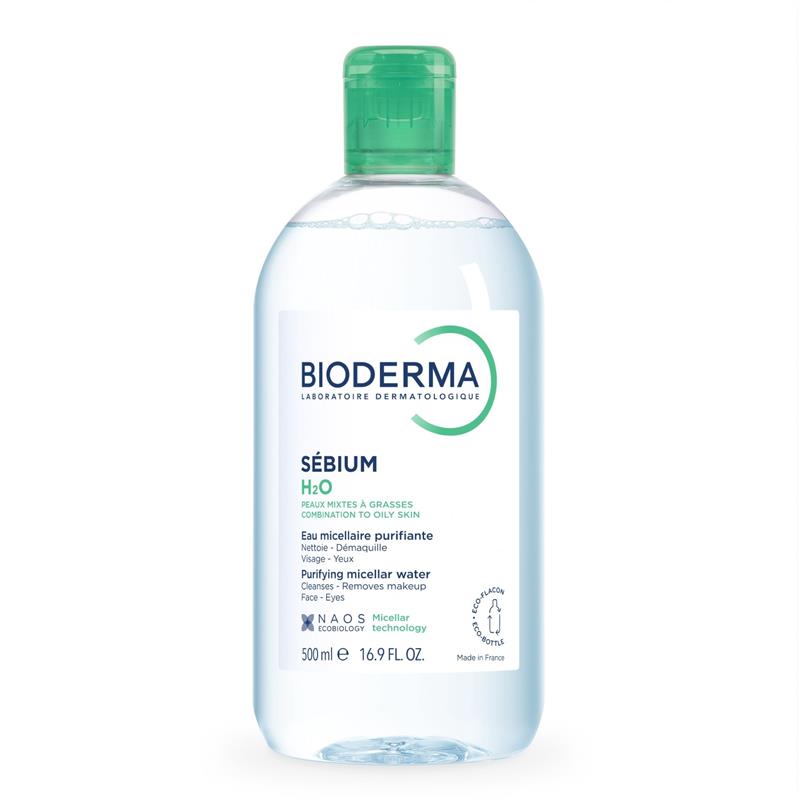 BIODERMA SEBIUM H2O  PURIFYING MICELLAR WATER (COMBINATION TO OILY SKIN)-  500ML