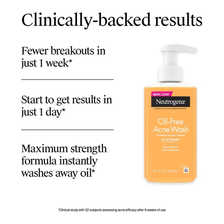 NEUTROGENA OIL-FREE ACNE WASH (2% SALICYLIC ACID ACNE TREATMENT)