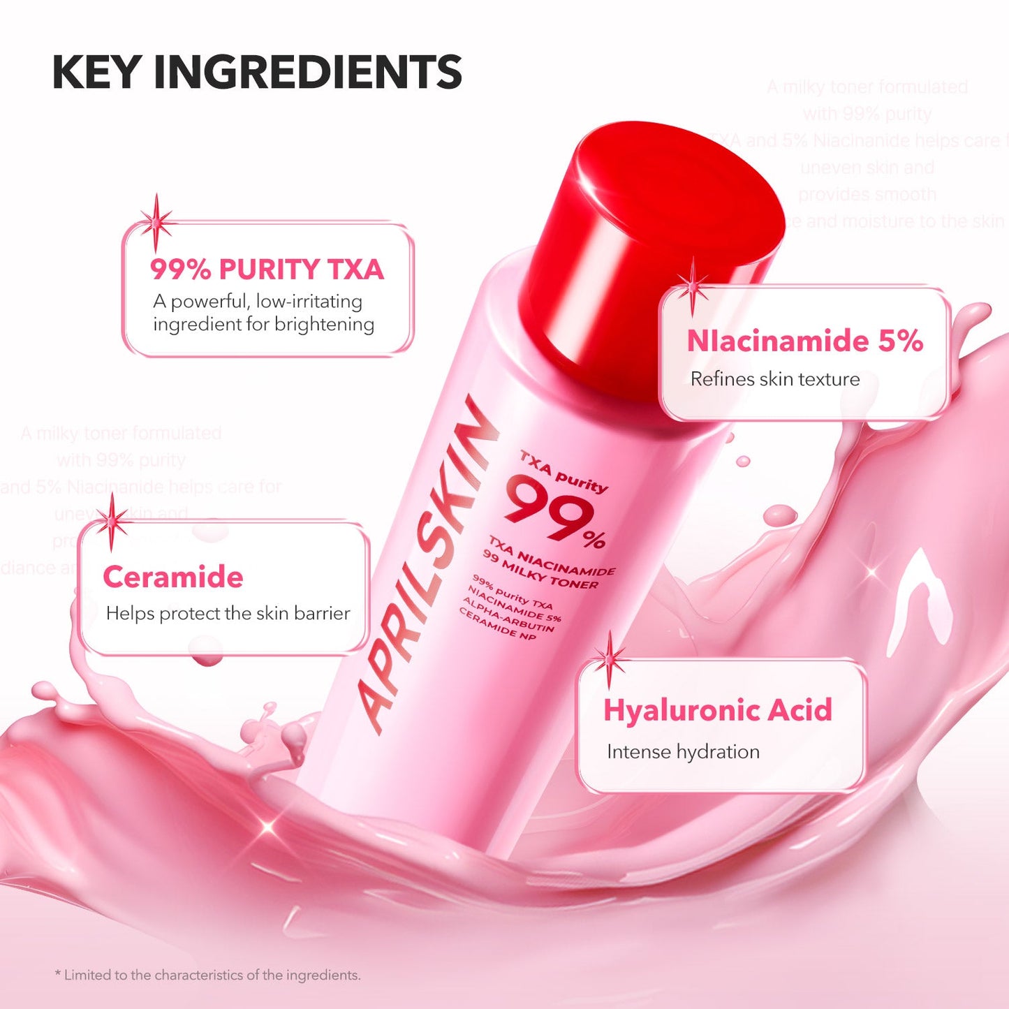 APRILSKIN TXA + NIACINAMIDE 99 PINK MILKY TONER