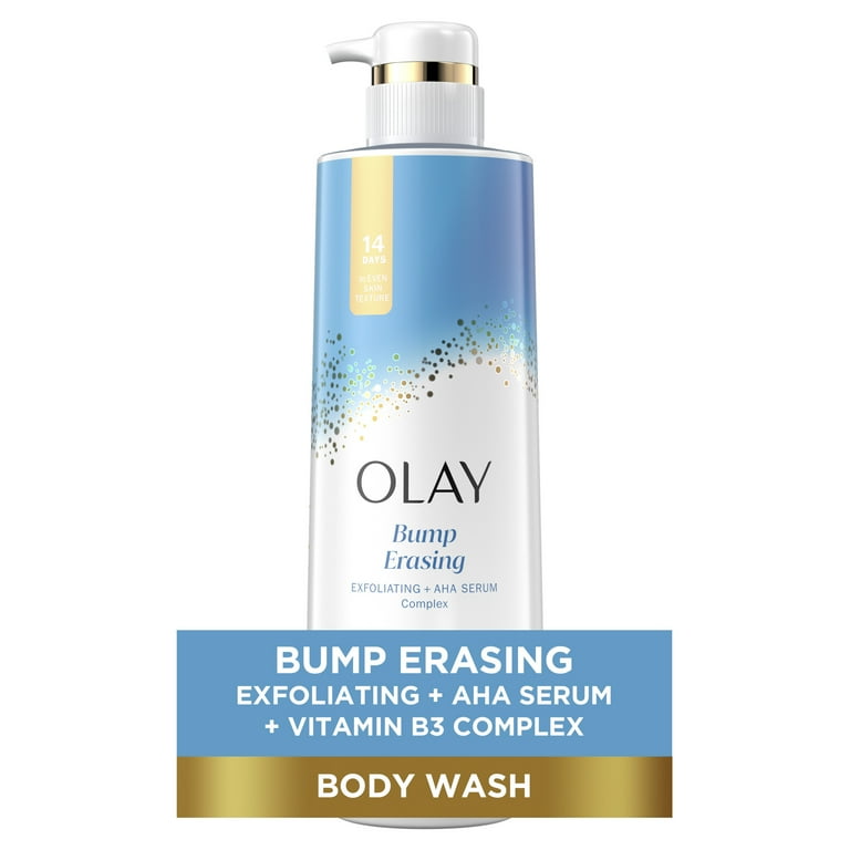 OLAY BUMP ERASING EXFOLIATING BODY WASH WITH AHA SERUM COMPLEX
