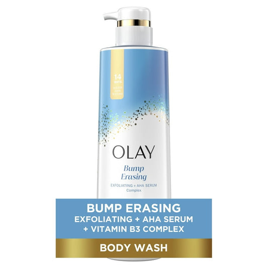 OLAY BUMP ERASING EXFOLIATING BODY WASH WITH AHA SERUM COMPLEX
