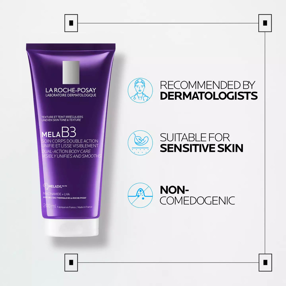 LA ROCHE-POSAY MELA B3 DUAL-ACTION BODY CARE (VISIBLY UNIFIES AND SMOOTHS) - 200ML