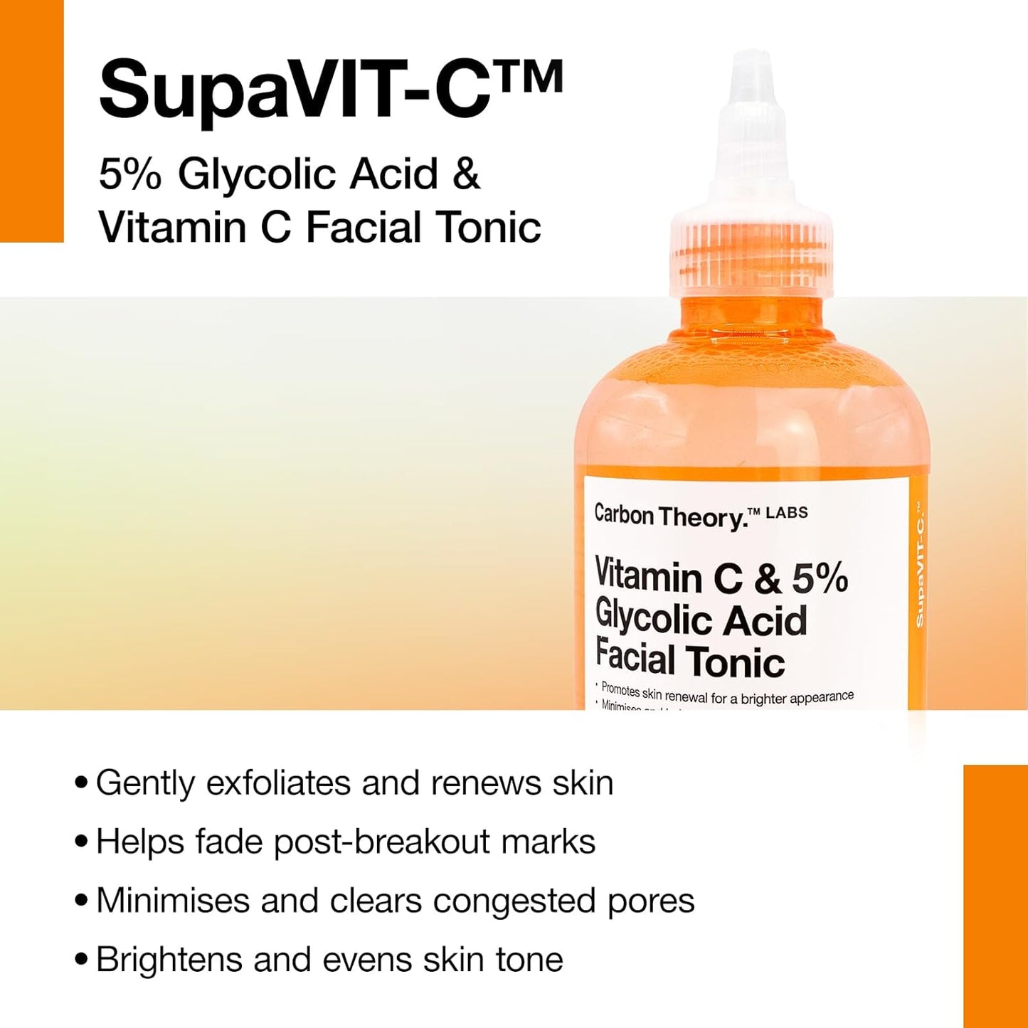 CARBON THEORY VITAMIN C - 5% GLYCOLIC & VITAMIN C FACIAL TONIC- 250ML