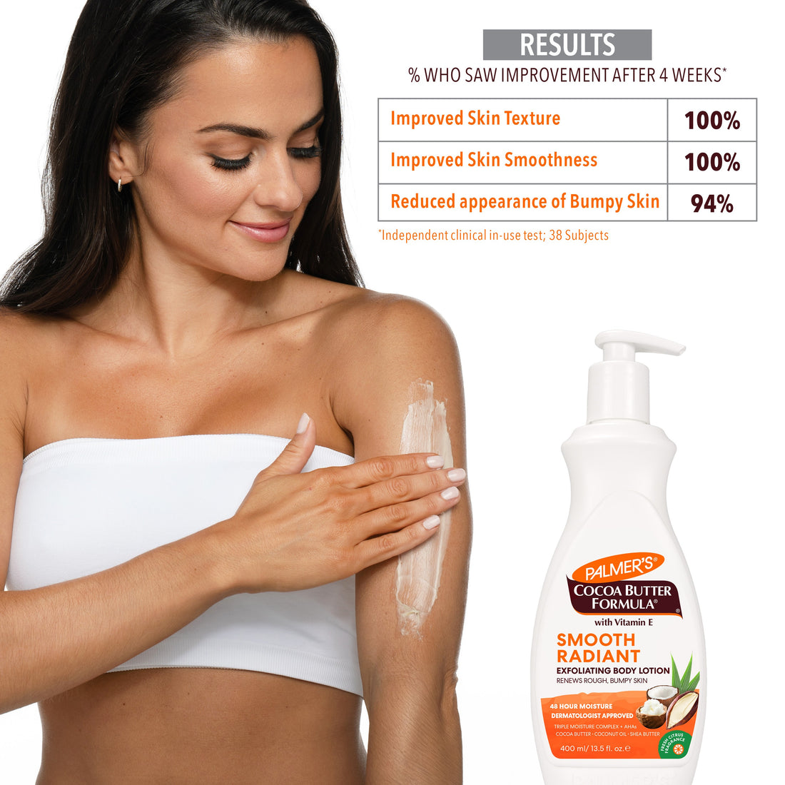 PALMER'S COCOA BUTTER FORMULA SMOOTH RADIANT EXFOLIATING BODY LOTION - 400ML