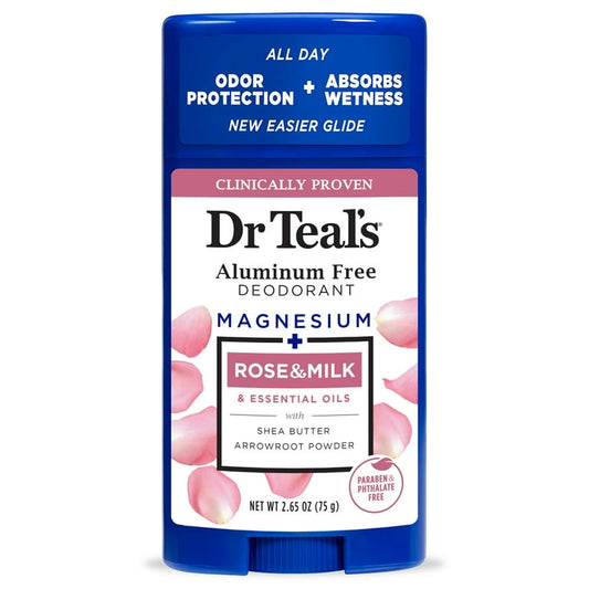 DR TEAL'S ALUMINIUM FREE DEODORANT - ROSE AND MILK