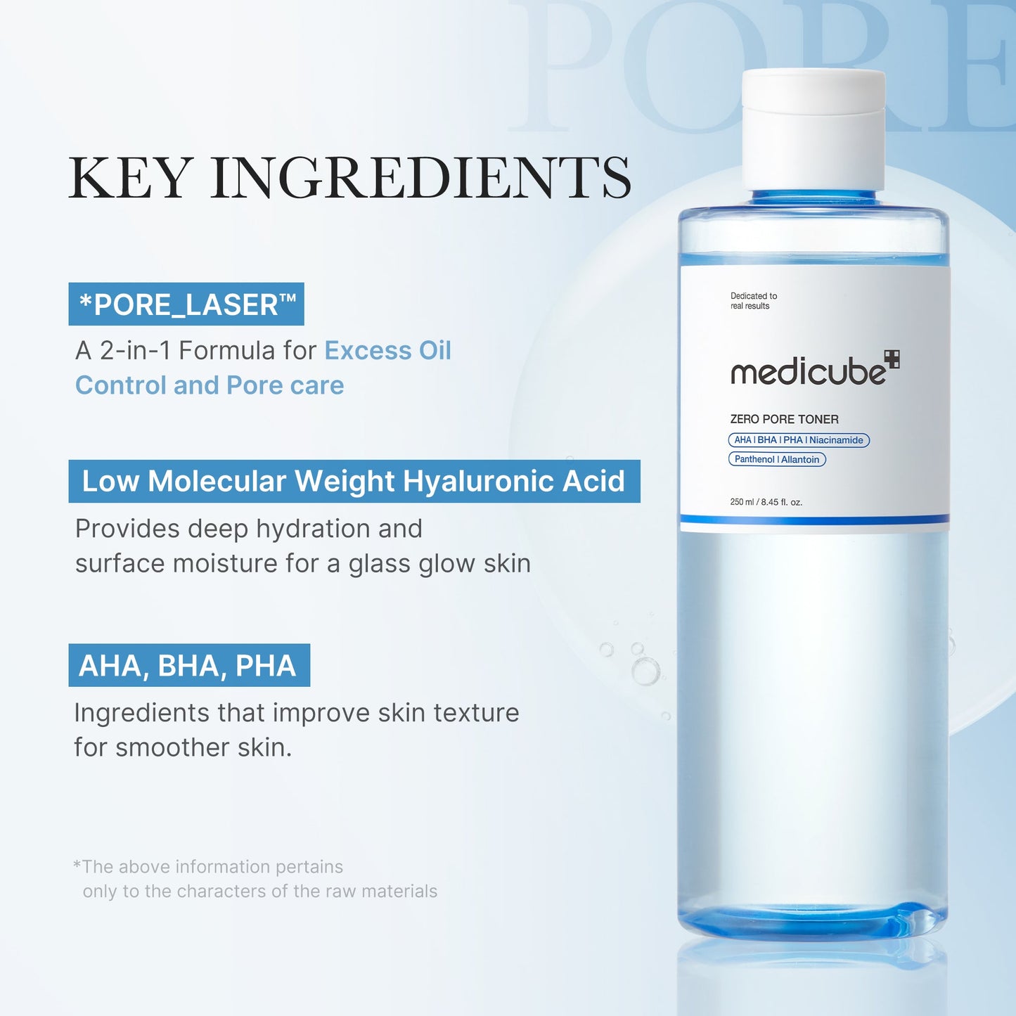 MEDICUBE ZERO PORE TONER - 250ML