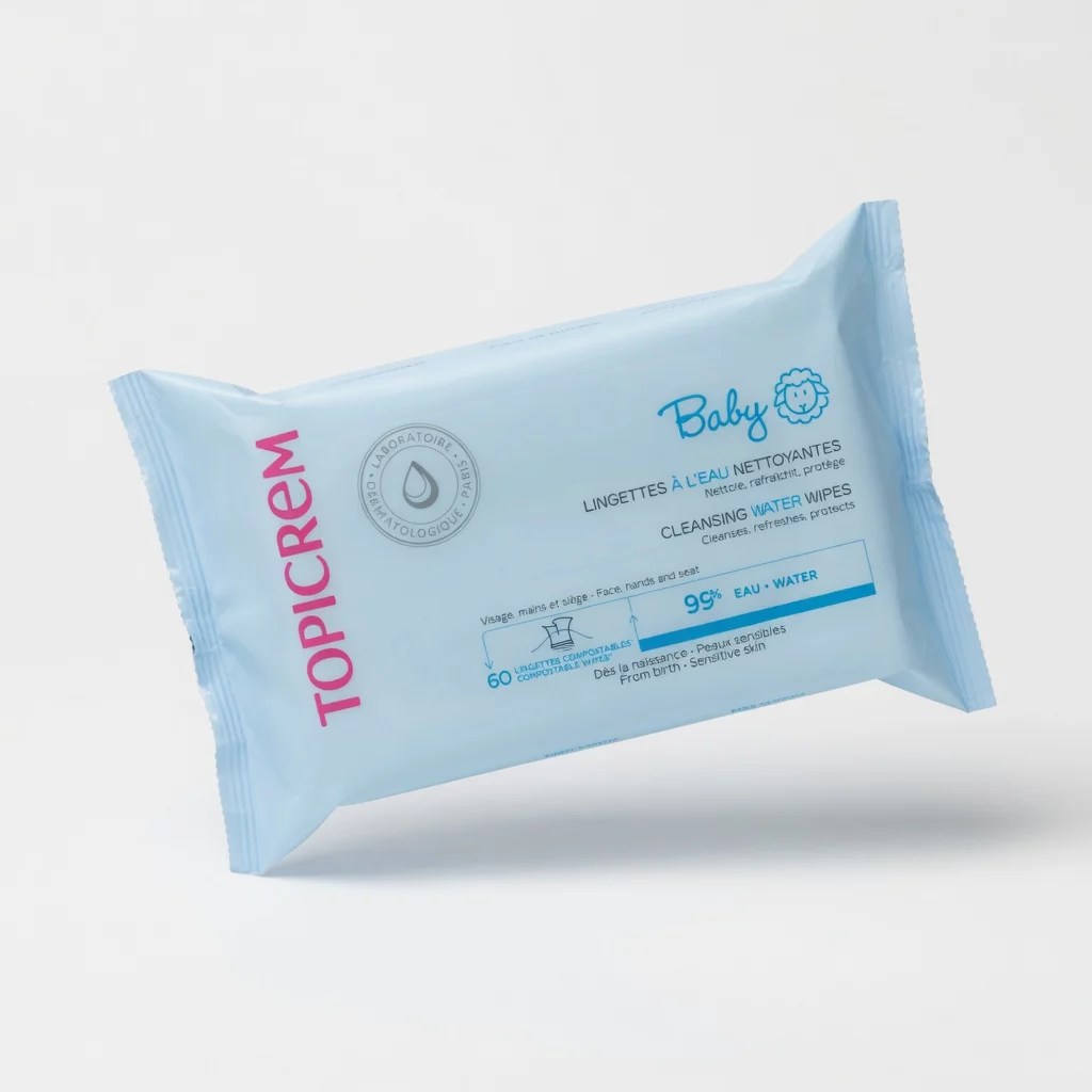 TOPICREM BABY CLEANSING WIPES (60 wipes)