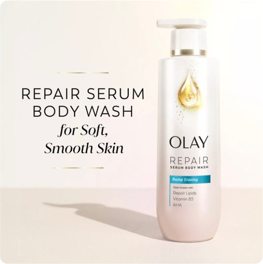 OLAY BUMP ERASING EXFOLIATING BODY WASH WITH AHA SERUM COMPLEX (new look)
