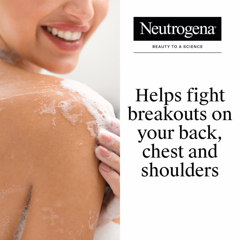 NEUTROGENA STUBBORN BODY ACNE CLEANSER & EXFOLIATOR (SALICYLIC ACID + PHA - FRAGRANCE FREE) - 250 ML