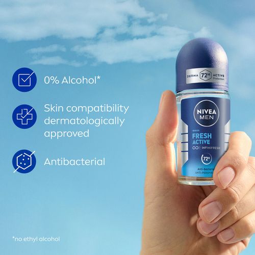 NIVEA MEN FRESH ACTIVE 72H ANTI-PERSPIRANT ROLL ON