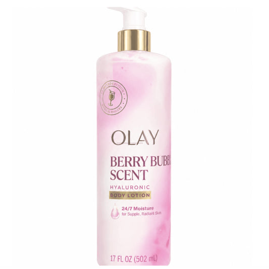 OLAY BERRY BUBBLY SCENT HYALURONIC BODY LOTION (24/7 MOISTURE FOR SUPPLE, RADIANT SKIN) - 502 ML