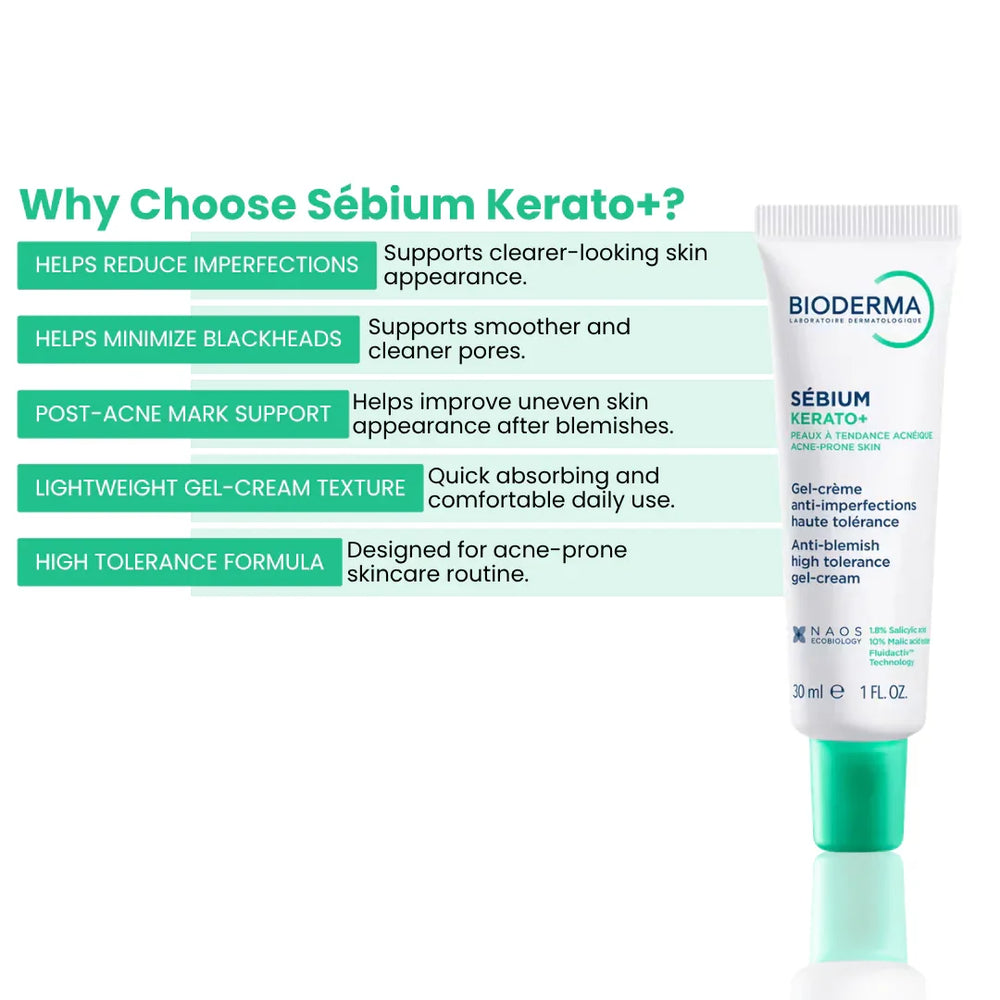 BIODERMA SEBIUM KERATO+ ACNE TREATMENT GEL CREAM